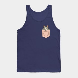 Kitten on Pocket Tank Top